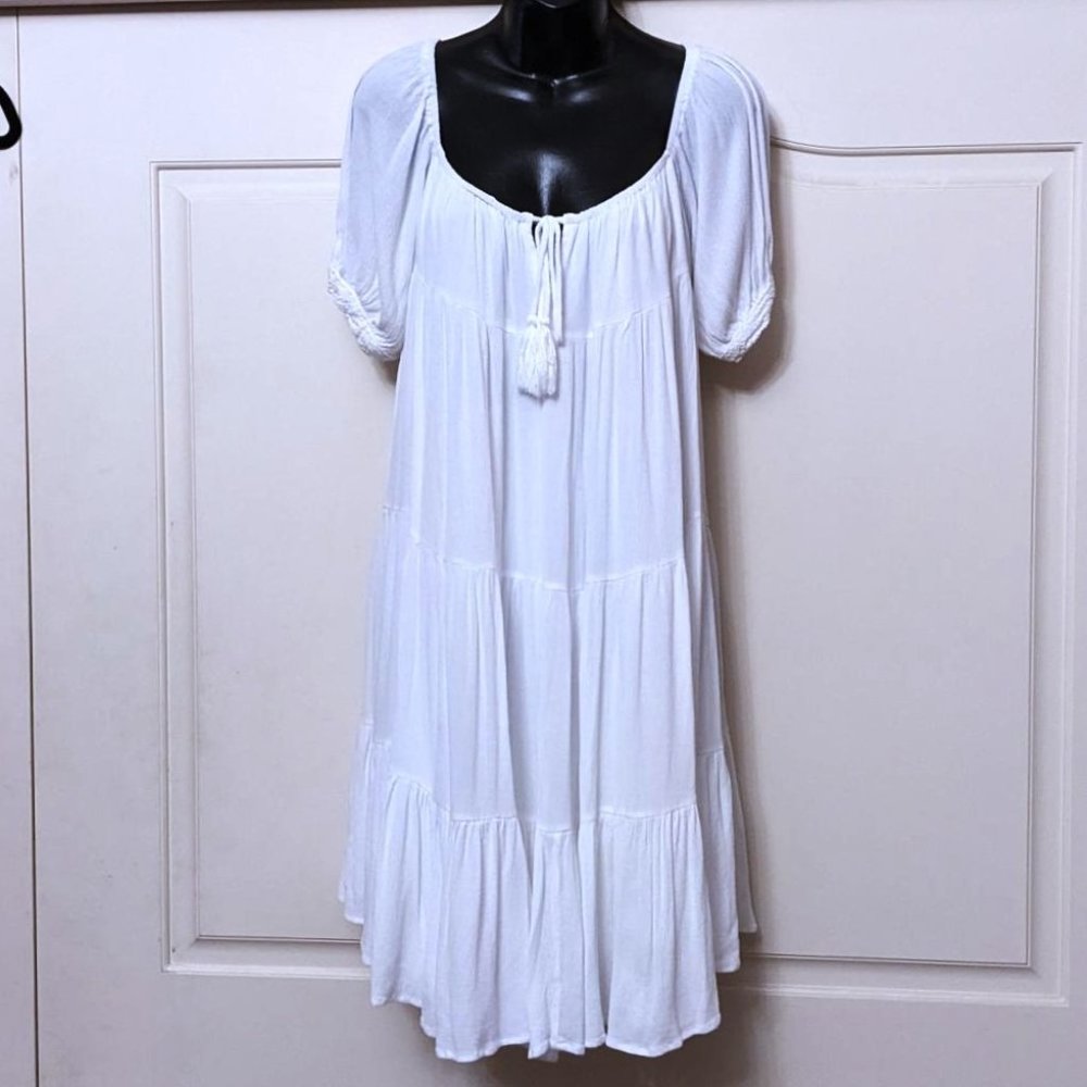 Shop Neighbor by In The Beginning Mini Peasant Dress